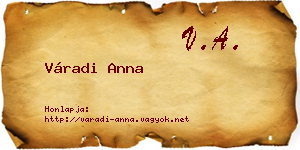 Váradi Anna névjegykártya